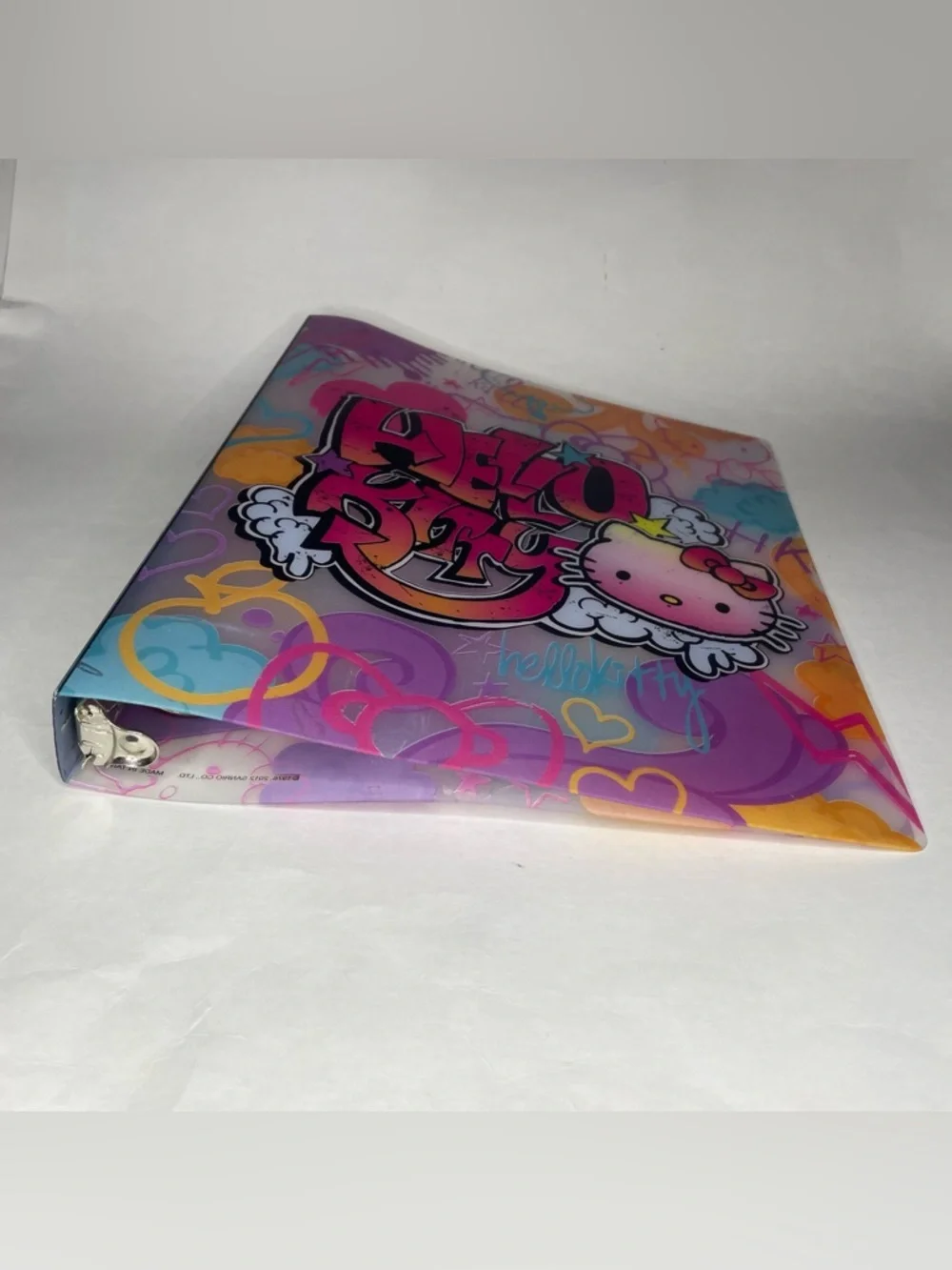 Rare Sanrio Hello Kitty Graffiti Style Art Folder 2012 3-Ring School Stationary